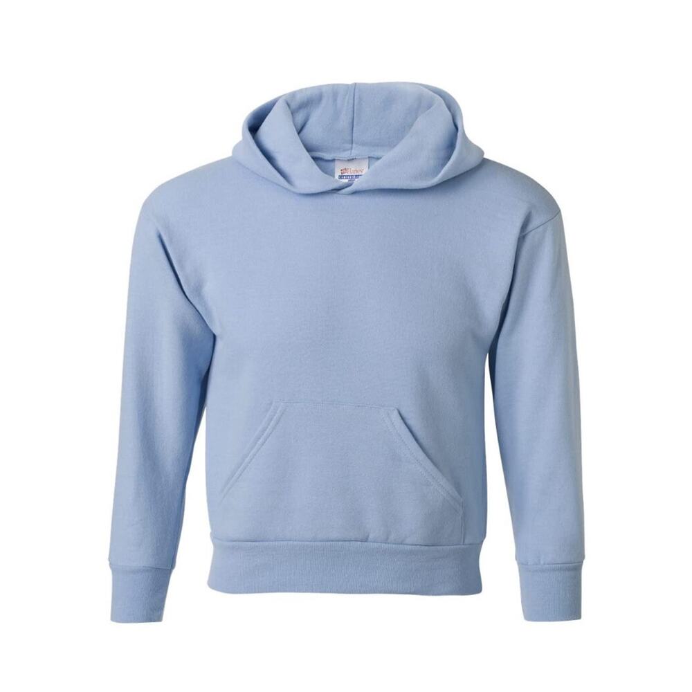 Hanes Youth EcoSmart Pullover Hood Light Blue Size Medium